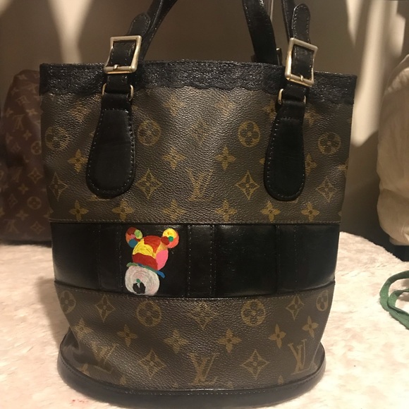 💯AUTH LOUIS VUITTON Bucket pm French company USA - Picture 2 of 8